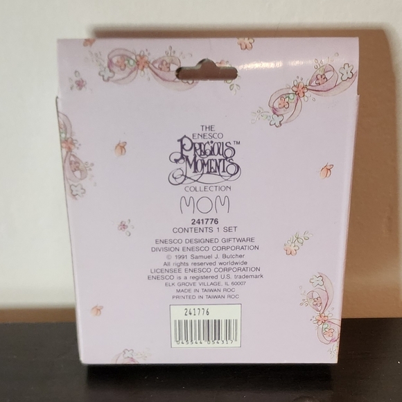 NWT Vintage Enesco Precious Moments Mom Mini Plate 1991 w/ Plastic Stand - Picture 2 of 2